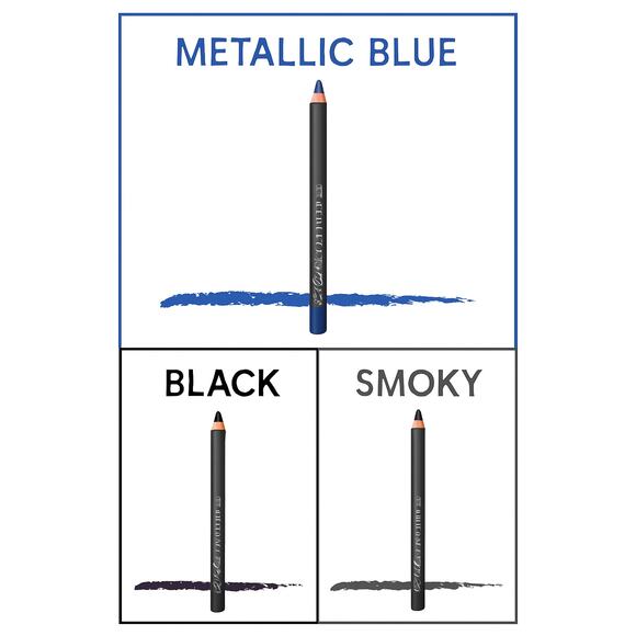 L.A. Girl Eyeliner Pencil*Set of 3*Sealed New*Metallic Blue, Black, Smoky - Picture 1 of 1
